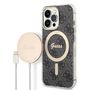 Set Guess GUBPP13XH4EACSK Case+ Charger iPhone 13 Pro Max black/black hard case 4G Print MagSafe, Guess 3666339102807 3666339102807