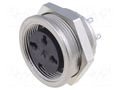 Connector: M16; socket; female; PIN: 3; 5A; 300V; C091A; soldering AMPHENOL C091-T3263-009