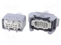 Connector: HDC; male + female; 16A; 500V; Han Kit; PIN: 10; 10+PE HARTING 87848110032