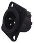 PLUG, XLR, BLACK, 3POLE NC3MD-LX-BAG