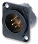 PLUG, XLR, BLACK, 5POLE NC5MD-LX-B