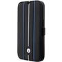 Case BMW BMBKP14X22RVSK iPhone 14 Pro Max 6.7&quot; black/black bookcase Leather Stamp Blue Lines, BMW 3666339097103 3666339097103