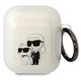 Karl Lagerfeld KLA2HNKCTGT Airpods 1/2 cover transparent Gliter Karl&amp;Choupette, Karl Lagerfeld 3666339088101 3666339088101