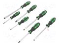 Screwdriver: for impact-set; Phillips,slot; 7pcs. RECA RECA-0701-150-001