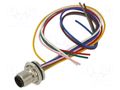 Connector: M12; plug; PIN: 8; male; 30V; straight; IP67; 2A; 30VAC TE Connectivity T4171020008-001