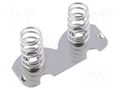 Spring contact; AA,R6; Batt.no: 2; push-in; Contacts: steel COMF 307F