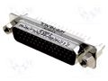 Connector: D-Sub HD; PIN: 44; socket; male; on PCBs,PCB snap; THT AMPHENOL COMMUNICATIONS SOLUTIONS L717HDBH44P2RM8