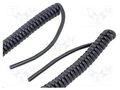 Wire: coiled; UNITRONIC® SPIRAL; 4x0.14mm2; PUR; black; 250V; 0.2m LAPP LAPP-73220211