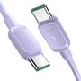 Joyroom Multi-Color Series A14 USB-C / USB-C 100W Cable 1.2m - Purple, Joyroom 6956116748449 6956116748449