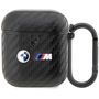 BMW BMA2WMPUCA2 AirPods 1/2 cover black/black Carbon Double Metal Logo, BMW 3666339123826 3666339123826