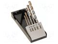 Drill set; for concrete; steel; box; concrete; 5pcs. C.K CK-3068A