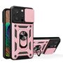 Hybrid Armor Camshield case with stand and camera cover for iPhone 15 Pro - pink, Hurtel 5907769357480 5907769357480