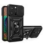 Hybrid Armor Camshield case with stand and camera cover for iPhone 15 Pro - black, Hurtel 5907769357466 5907769357466