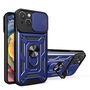 Hybrid Armor Camshield iPhone 15 Case with Stand and Camera Cover - Blue, Hurtel 5907769357411 5907769357411