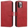 Wallet Case with Stand for iPhone 15 Pro Magnet Case - Red, Hurtel 5907769356384 5907769356384