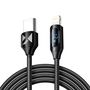 Wozinsky WUCLC2 Lightning - USB-C 36W 480Mb/s cable 2m with display - black, Wozinsky 5907769308482 5907769308482