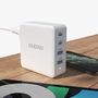 GaN 100W fast wall charger 2 x USB-C / 2 x USB Dudao A100EU - white, Dudao 6973687248727 6973687248727