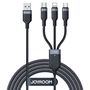 Joyroom Multi-Use Series S-A18 3in1 USB-A - Lightning / USB-C / micro USB cable 1.2m - black, Joyroom 6956116708986 6956116708986