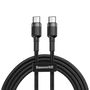 Baseus Cafule Cable USB-C PD 2.0 QC 3.0 60W 1m (Black+Gray), Baseus CATKLF-GG1