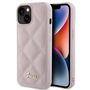 Guess Quilted Metal Logo case for iPhone 15 - pink, Guess 3666339149741 3666339149741