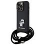 Karl Lagerfeld Crossbody Saffiano Metal Pin Karl & Choupette case for iPhone 15 Pro - black, Karl Lagerfeld 3666339165772 3666339165772
