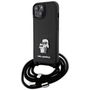 Karl Lagerfeld Crossbody Saffiano Metal Pin Karl & Choupette case for iPhone 15 - black, Karl Lagerfeld 3666339165758 3666339165758