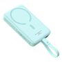 Baseus Magnetic Mini MagSafe 10000mAh 30W powerbank with built-in USB-C cable - blue + Baseus Simple Series USB-C - USB-C 60W 0.3m cable, Baseus 6932172642792 6932172642792