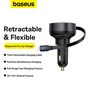 Baseus Enjoyment Pro USB-C (female) / Lightning (male) 60W car charger - black, Baseus 6932172641665 6932172641665