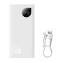 Baseus Adaman2 power bank with digital display 2x USB-A / 1x USB-C 10000mAh 30W - white, Baseus 6932172628321 6932172628321