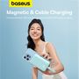 Baseus Magnetic Mini MagSafe 10000mAh 20W powerbank with built-in Lightning cable - blue + Baseus Simple Series USB-C - USB-C 60W 0.3m cable, Baseus 6932172642716 6932172642716