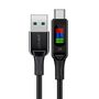 Acefast C7-04 USB-A USB-C 60W 1.2m cable with display - black, Acefast 6974316282785 6974316282785