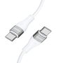 Wozinsky WSTCC1 USB-C / USB-C PD 65W cable 1 m long - white, Wozinsky 5907769308796 5907769308796