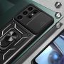 Hybrid Armor Camshield case for Samsung Galaxy S24 Ultra armored with camera cover - black, Hurtel 9145576285107 9145576285107