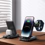 Joyroom JR-WQS02 iPhone AirPods Apple Watch 4in1 charging station foldable - black, Joyroom 6956116772833 6956116772833