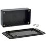 Plastic enclosure 112x62x27mm black, with mounting feet, HAMMOND 1591BFLBK 623980196749