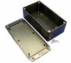 Plastic enclosure 150x80x45mm blue, with mounting holes, HAMMOND 1591DFLBK