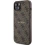 Guess 4G Collection Leather Metal Logo MagSafe Case for iPhone 14/15/13 - Brown, Guess 3666339226428 3666339226428