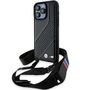 BMW M Edition Carbon Stripe &amp; Strap case for iPhone 15 Pro Max - black, BMW 3666339235444 3666339235444