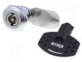 Lock; zinc alloy; 18mm; nickel; Actuator material: steel ELESA+GANTER CQ/A-M22X1.5-45-18