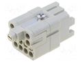 Connector: HDC; contact insert; female; CQ; PIN: 13(12+1); 10A; 400V ILME CQF12