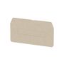 Partition plate (terminal), End and intermediate plate, 62 mm x 34.8 mm, dark beige Weidmuller 1632090000 04008190263348