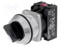Switch: rotary; 30mm; Stabl.pos: 2; NO x2; black; IP56; NEF30; Pos: 2 PROMET NEF30-TPAS2X