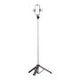 Selfie stick WC13YDS telescopic tripod 1.3m with double lamp and phone holder - black, Hurtel 5907769360619 5907769360619