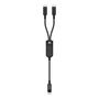 Acefast C5 USB-C - USB-C / USB-C 2in1 100W 480Mb/s cable - black, Acefast C5-11 C5-11