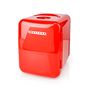 Portable Mini Fridge | 6 cans / 4 l capacity | 100-240 V / 12 V | Heating / Cooling function | Carrying handle | Red 16580009 8711902090205