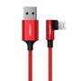 Ugreen US299 60555 angled Lightning / USB-A MFi cable 2.4A 1m - red, Ugreen 60555-ugreen 60555-ugreen