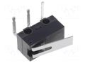 Microswitch SNAP ACTION; 3A/125VAC; 0.1A/30VDC; with lever; SPDT OMRON Electronic Components D2F-01L-A