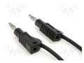 Test lead; 60VDC; 36A; banana plug 4mm,both sides; Len: 2m; black ELECTRO-PJP PJ2117-200-B