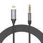 Tech-Protect UltraBoost audio Lightning / mini jack 3.5mm cable 1m - black, Tech-Protect 5906203697113 5906203697113