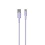 Puro Soft USB-A - USB-C Cable 1.5m - Purple, Puro Elektrik PUUSBCICONLVD PUUSBCICONLVD